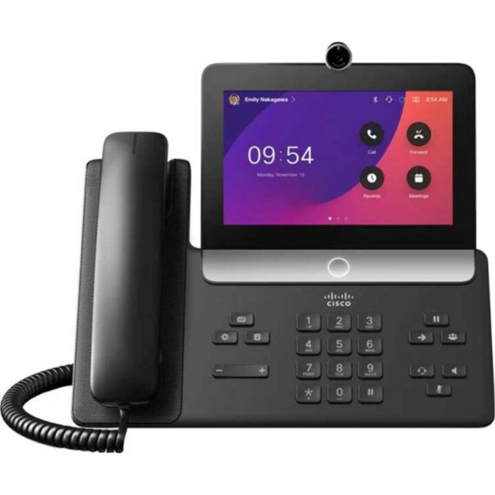 Teléfono de video Cisco 8875 negro carbón