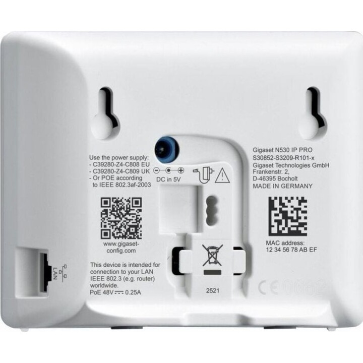 Teléfono inalámbrico Gigaset N530 IP PRO S700H PRO DECT Bluetooth PoE Antracita