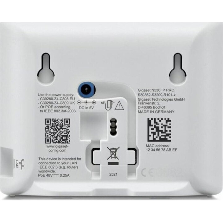 Teléfono inalámbrico Gigaset N530 IP PRO S700H PRO DECT Bluetooth PoE Antracita