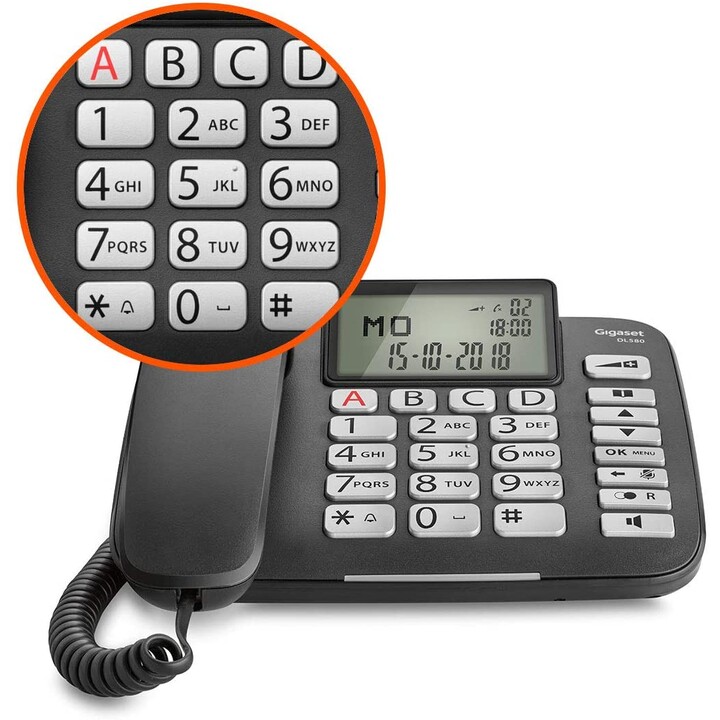 GIGASET-SIEMENS LANDLINE DL580 BLACK