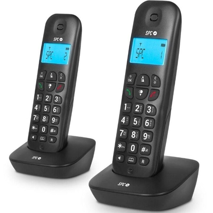 Wireless Telephone SPC Air Pro Duo 7302N/ Pack DUO/ Black