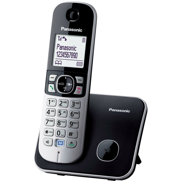 Panasonic KX-TG6812 DECT Telephone Caller ID Black,Silver