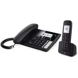 Telekom Sinus PA 207 plus 1 negro (combinación de teléfono de mesa y microteléfono)