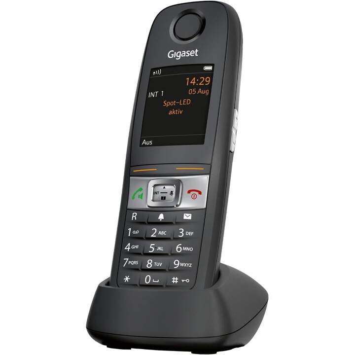 Gigaset E630HX universal handset, IP telephone (for connection to your base station or router , Black