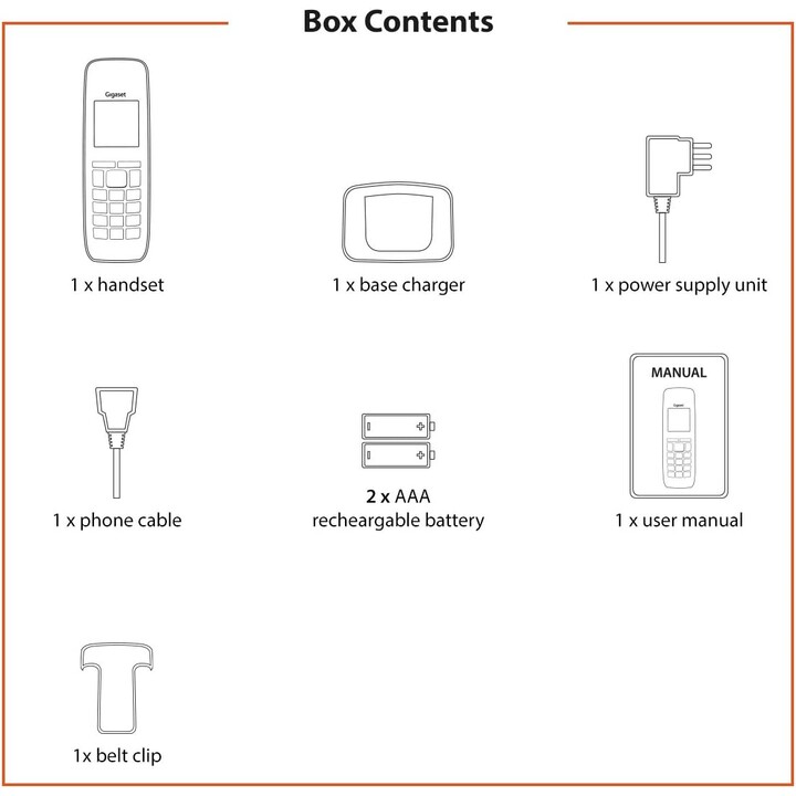 Gigaset E630HX universal handset, IP telephone (for connection to your base station or router , Black
