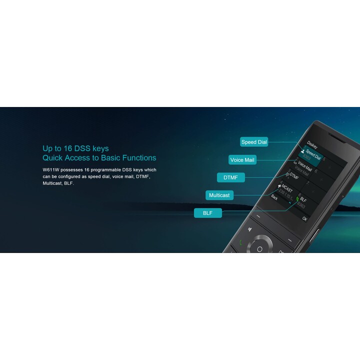 Fanvil W611W V2 Telefono wifi portatile SIP Wi-Fi - SIP - WLAN
