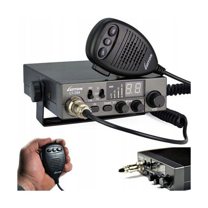 Luiton LT-298 ASQ AM/FM CB Radio Cigarette Lighter Plug Black