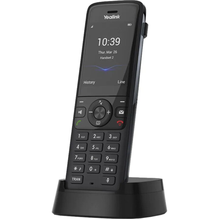 Yealink W78H, Handset Cordless DECT, 100 Phone Book/Directory Memory, Headset Port, Gray