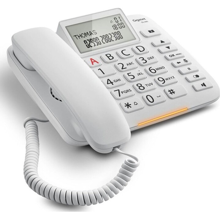 Gigaset DL380 Analog Telephone White Caller ID