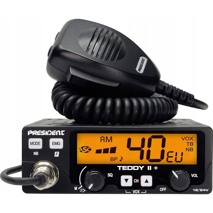 President Teddy II+ AM/FM CB radio Black