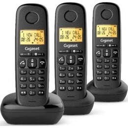 Telefono cordless Gigaset Basic 100 / TRIO Pack / Nero