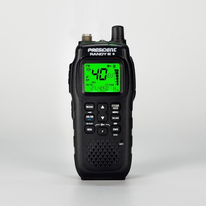 Radio CB portátil de mano ASC PRESIDENT Randy III Plus