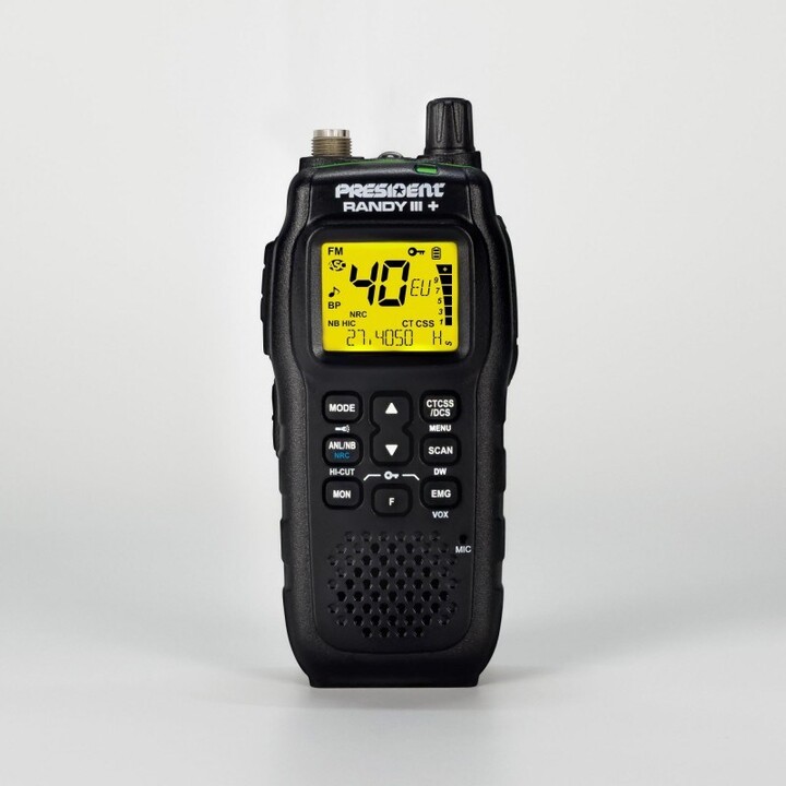Radio CB portátil de mano ASC PRESIDENT Randy III Plus