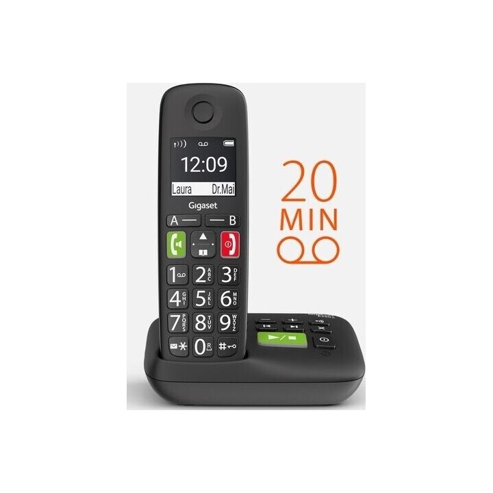 Gigaset E290A cordless telephone with digital answering machine