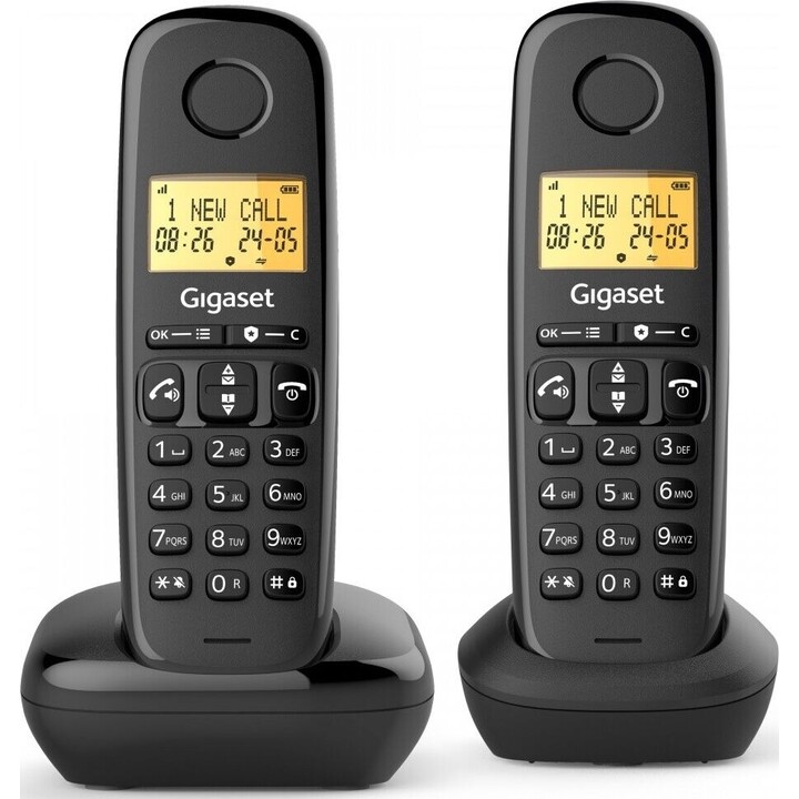 GIGASET Basic 100 DUO telefone sem fios preto