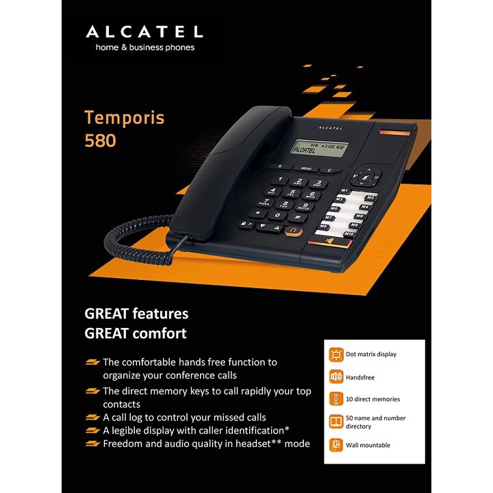 Alcatel Temporis 580 Black