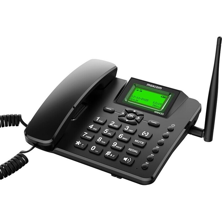 Maxcom MM 43D Teléfono de escritorio con tarjeta SIM negro
