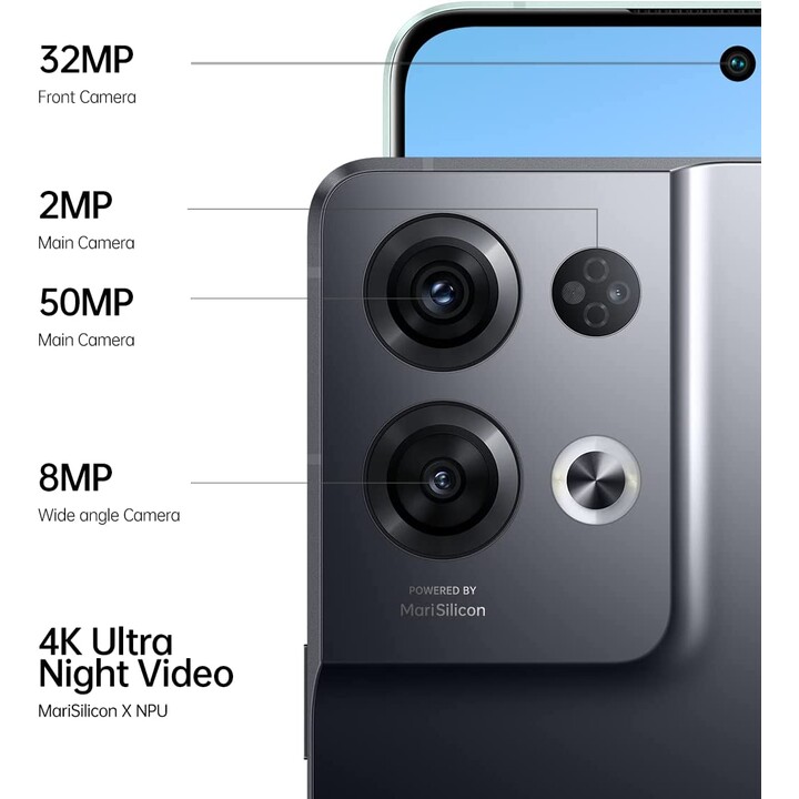 Oppo Reno8 Pro 5G 8Go/256Go Dual Sim Noir