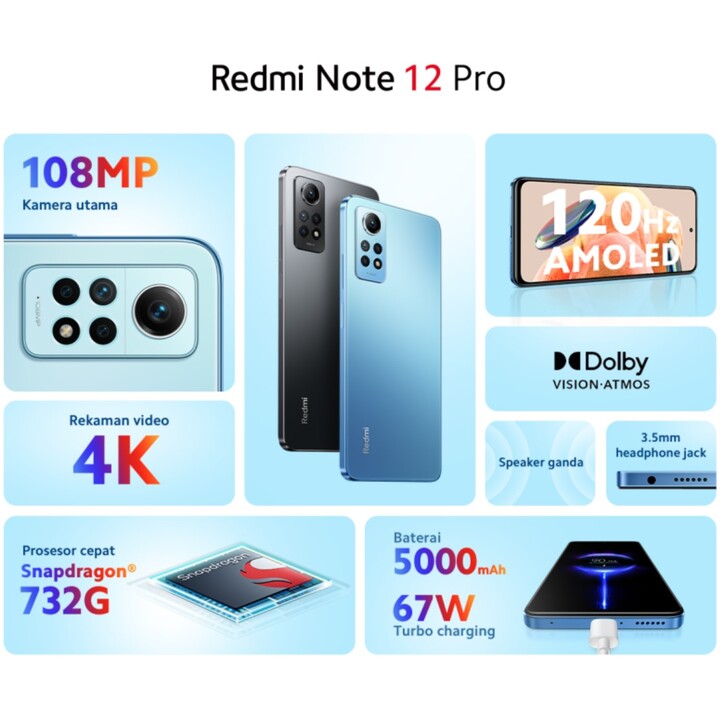 Xiaomi Redmi Note 12 Pro Dual Sim 6 Go de RAM 128 Go - Gris