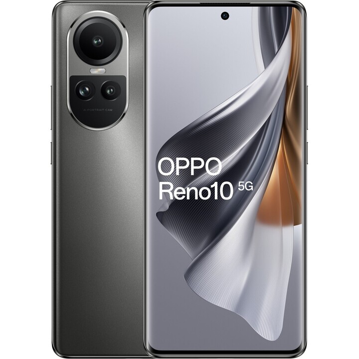 Smartphone Oppo Reno10 5G 6.7" FHD 8GB 256GB 32MP 64MP Grau Silber