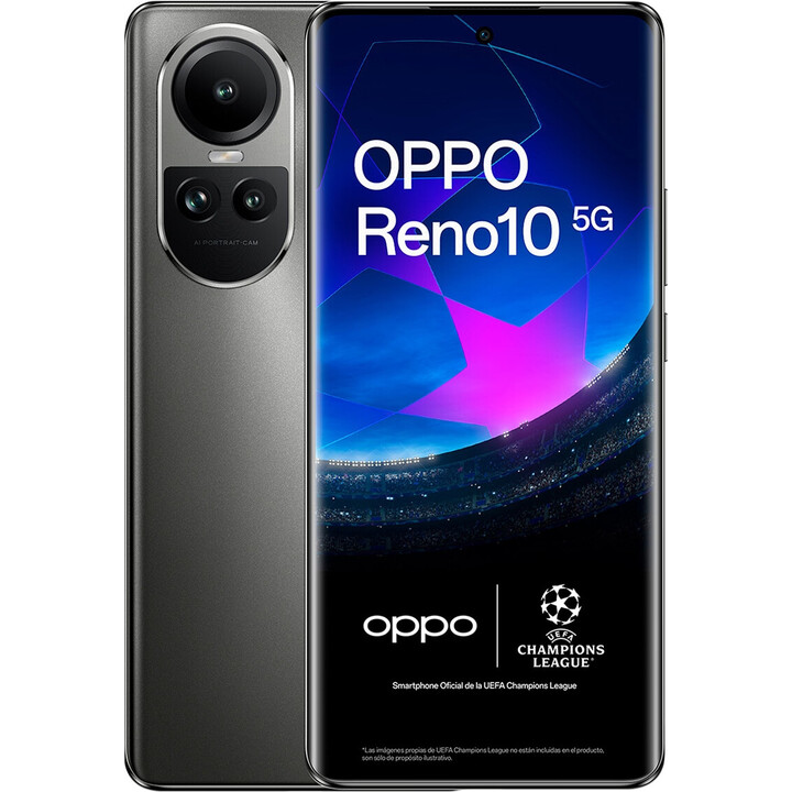 Oppo Reno10 5G 6.7" FHD 8GB 256GB 32MP 64MP Gris Plateado