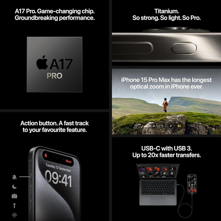 Apple iPhone 15 Pro 1TB Blaues Titan