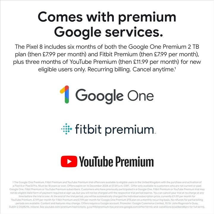 Google Pixel 8 5G 8GB 128GB Dual Sim Rose