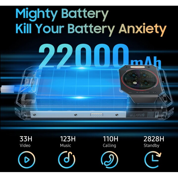 Oukitel WP19 Pro 8GB/256GB Dual Sim Preto