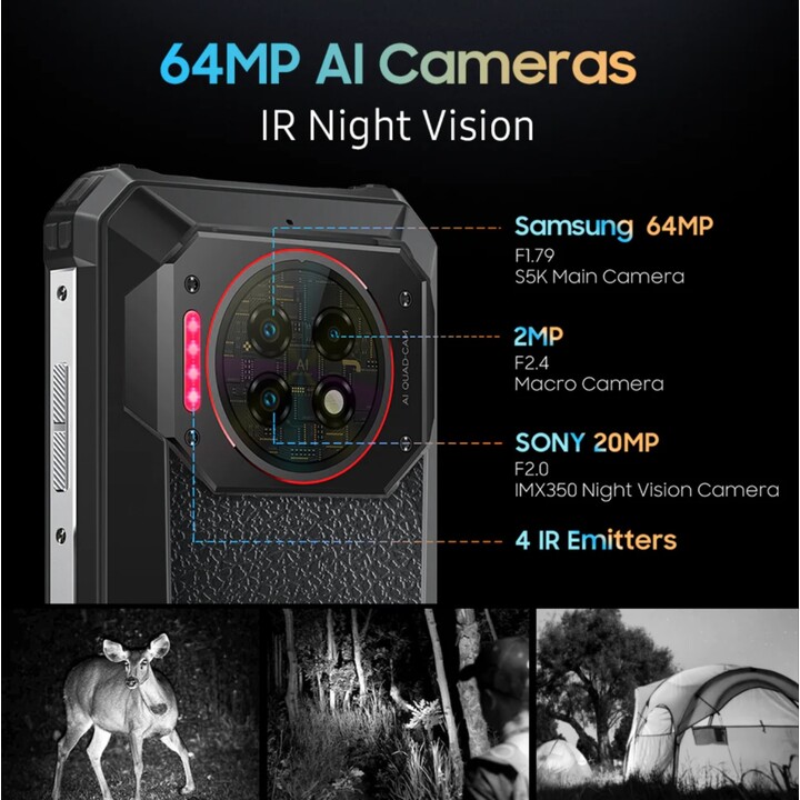 Oukitel WP19 Pro 8GB/256GB Dual Sim Preto