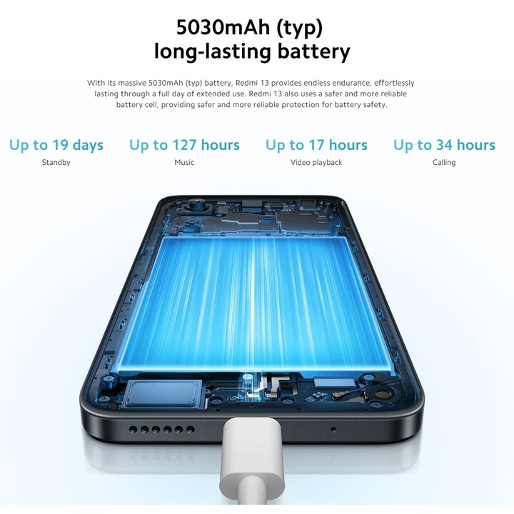 Xiaomi Redmi 13 6Go 128Go Dual Sim Noir