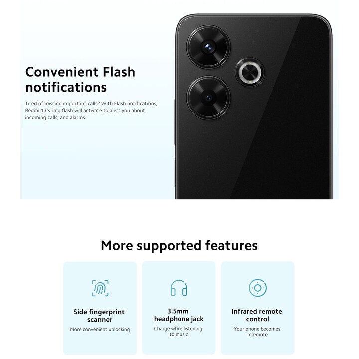 Xiaomi Redmi 13 6GB 128GB Dual Sim Schwarz