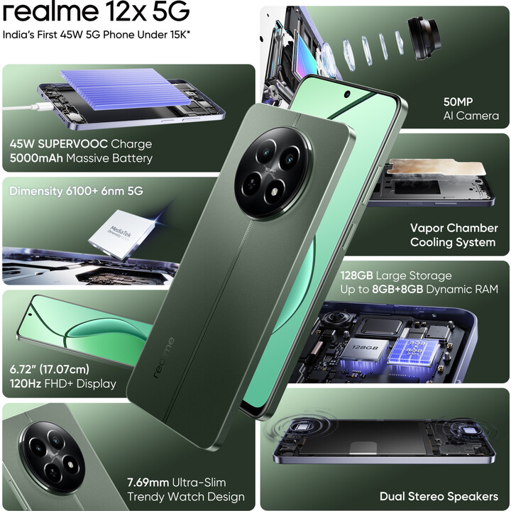 Realme 12X 5G 8GB 256GB Dual Sim Negro
