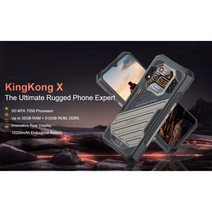 Cubot KingKong X 16Go 512Go Dual Sim Noir