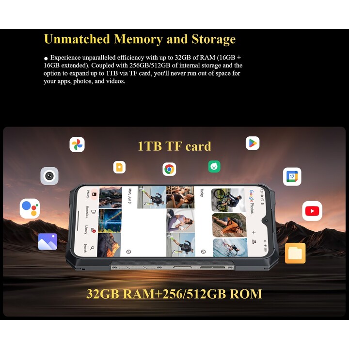Cubot KingKong X 16Go 512Go Dual Sim Noir