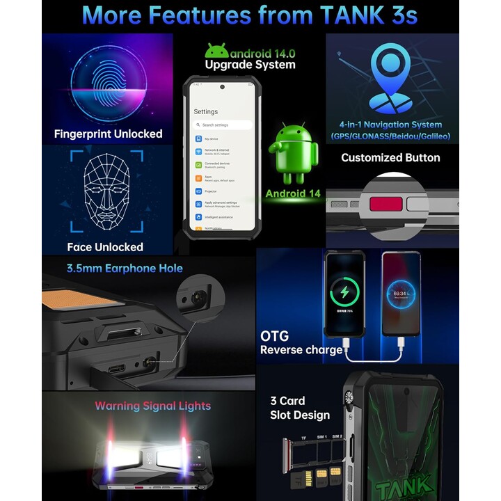 Unihertz 8849 Tank 3S 12GB 256GB Dual Sim Black