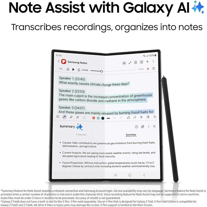 Samsung Galaxy Z Fold6 F956B 5G 12GB 1TB Dual Sim Silver Shadow