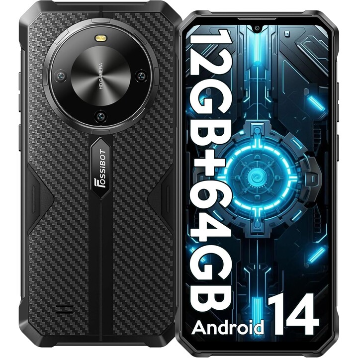 Fossibot F105 4GB 64GB Dual Sim Black Rugged