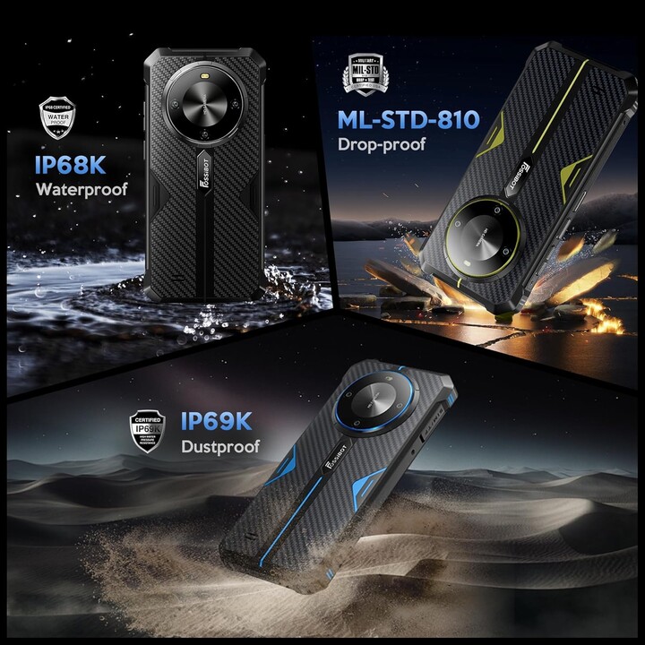Fossibot F105 4GB 64GB Dual Sim Black Rugged