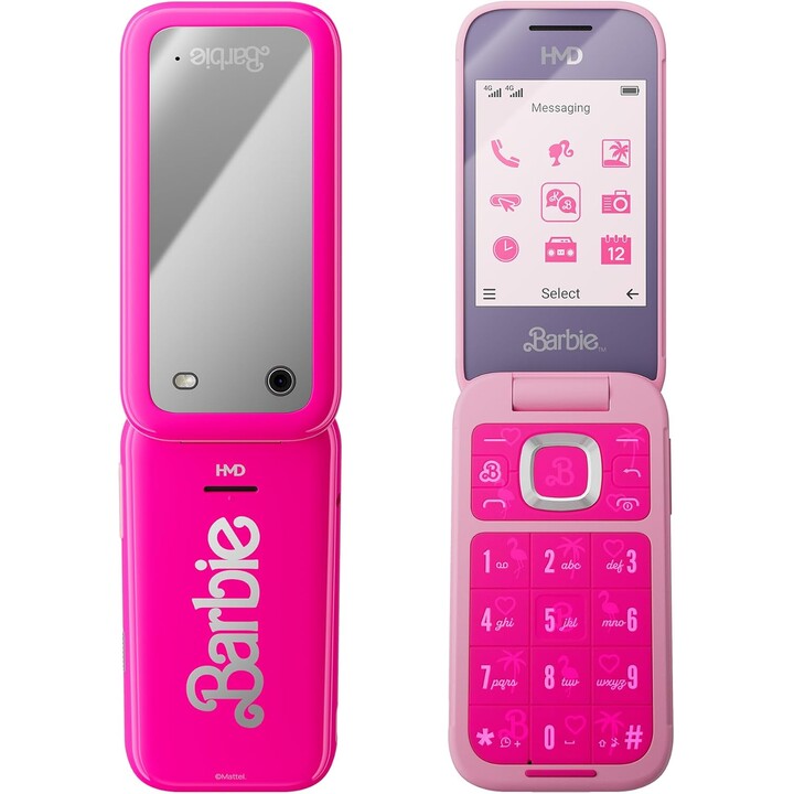 HMD Barbie Telemóvel flip 2,8 polegadas 320 x 240 píxeis 4G 64GB Dual SIM Rosa