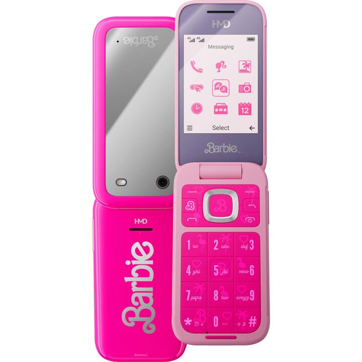 HMD Barbie Téléphone portable à clapet 2,8 pouces 320 x 240 pixels 4G 64 Go Dual SIM Rose