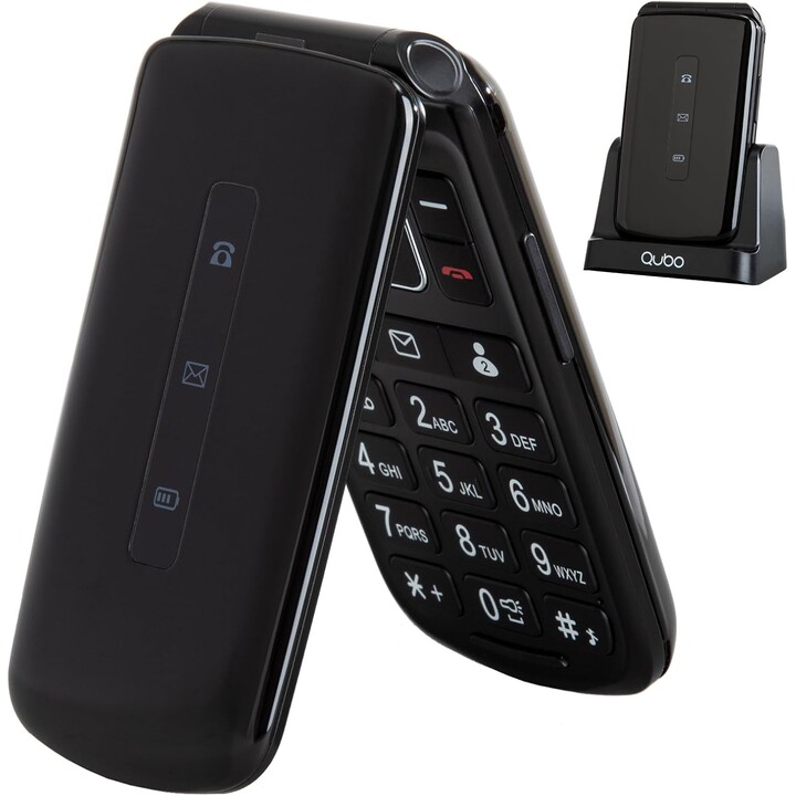 Teléfono Móvil Qubo P-210NW 4G para Personas Mayores/ Negro
