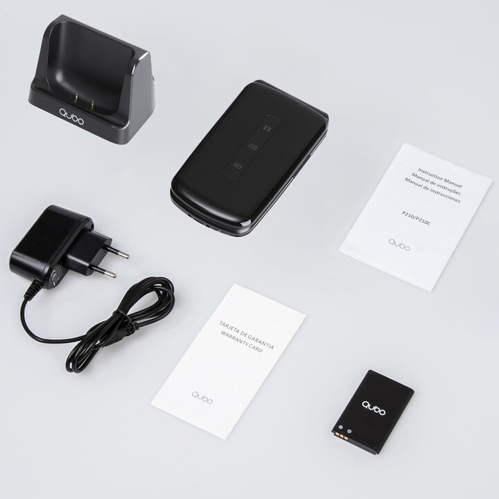 Teléfono Móvil Qubo P-210NW 4G para Personas Mayores/ Negro