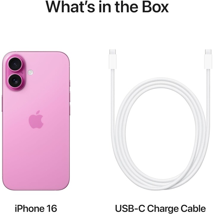 Apple iPhone 16 128GB, 5G Mobile phone with Apple Intelligence, Camera Control, A18 Chip, Pink