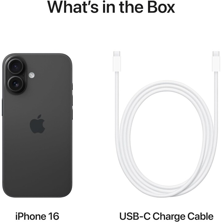 Apple iPhone 16 128GB, 5G Mobile phone with Apple Intelligence, Camera Control, A18 Chip, Black