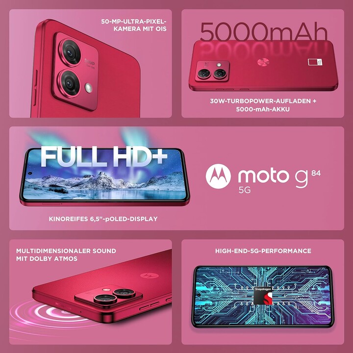 Motorola Moto G84 5G 8GB 256GB Dual Sim viva magenta