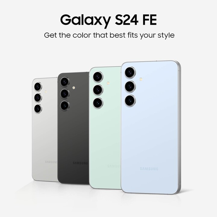 SAMSUNG Galaxy S24 FE, AI Phone, 128GB Android Smartphone, High-Res 50MP Camera, Blue
