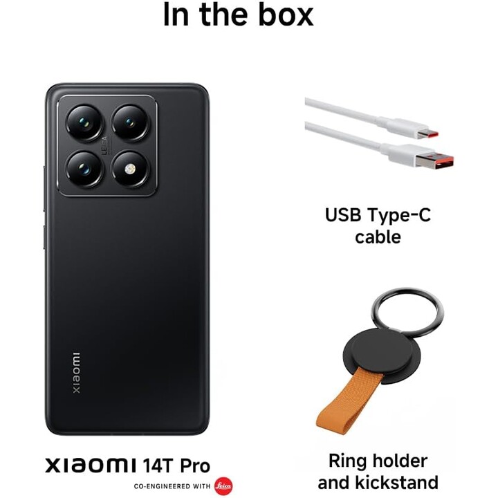 Xiaomi 14T Pro 5G, 12GB 512GB, Smartphone with 6.67 AI display, Dual Sim, Titan Black