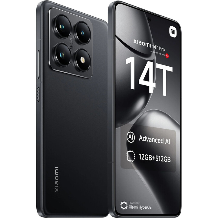 Xiaomi 14T Pro 5G, 12GB 512GB, Smartphone with 6.67 AI display, Dual Sim, Titan Black