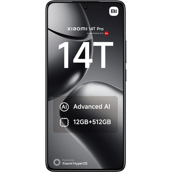 Xiaomi 14T Pro 5G, 12GB 512GB, smartphone com tela AI de 6,67, Dual Sim, Titan Black