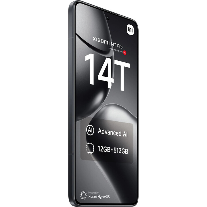 Xiaomi 14T Pro 5G, 12GB 512GB, Smartphone with 6.67 AI display, Dual Sim, Titan Black